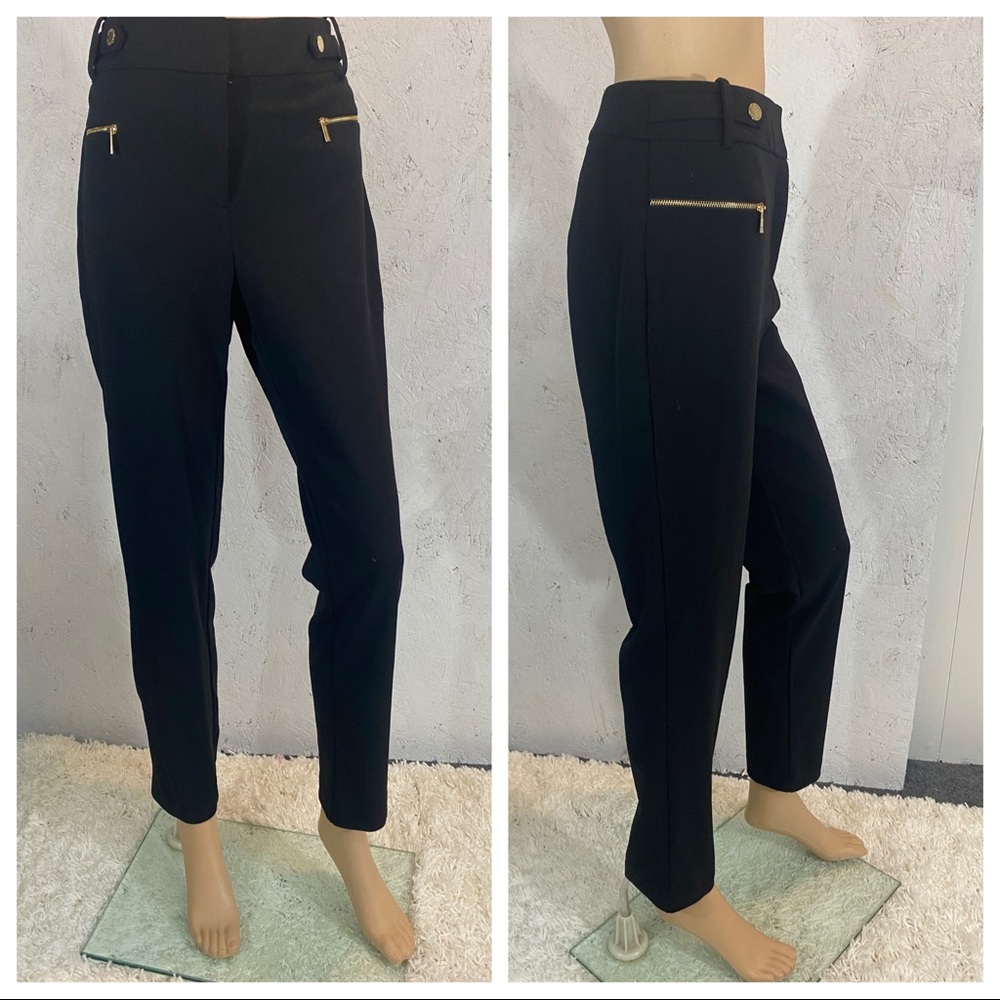 Sz 6 Calvin Klein Black Cropped Dress Pants